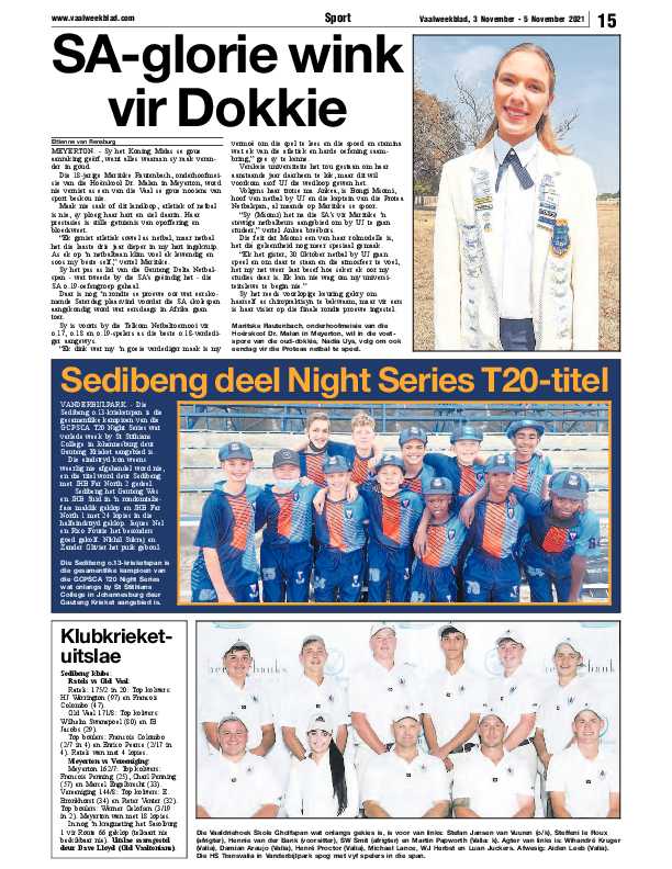 Vaalweekblad 3 November – 5 November 2021 page 15