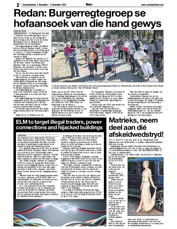 Vaalweekblad 3 November – 5 November 2021 page 2