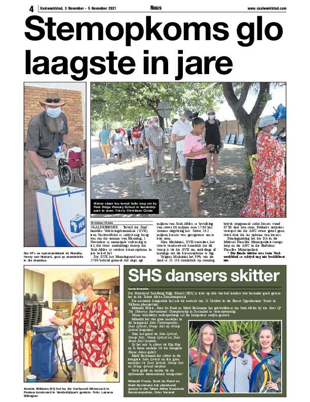 Vaalweekblad 3 November – 5 November 2021 page 4