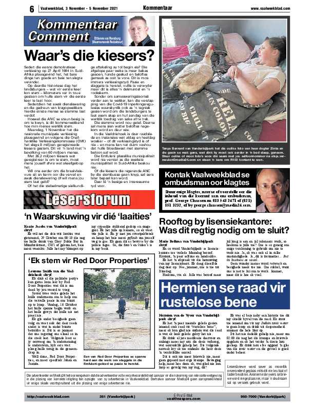 Vaalweekblad 3 November – 5 November 2021 page 8