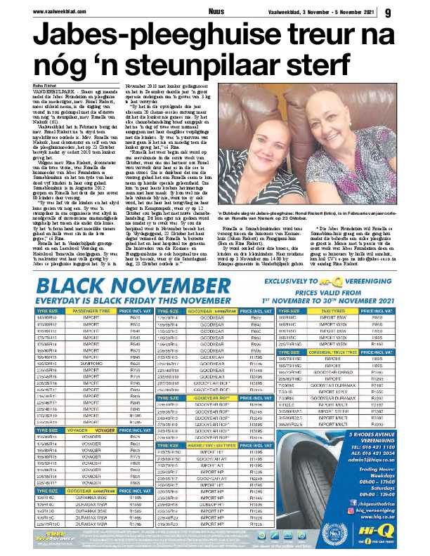Vaalweekblad 3 November – 5 November 2021 page 9