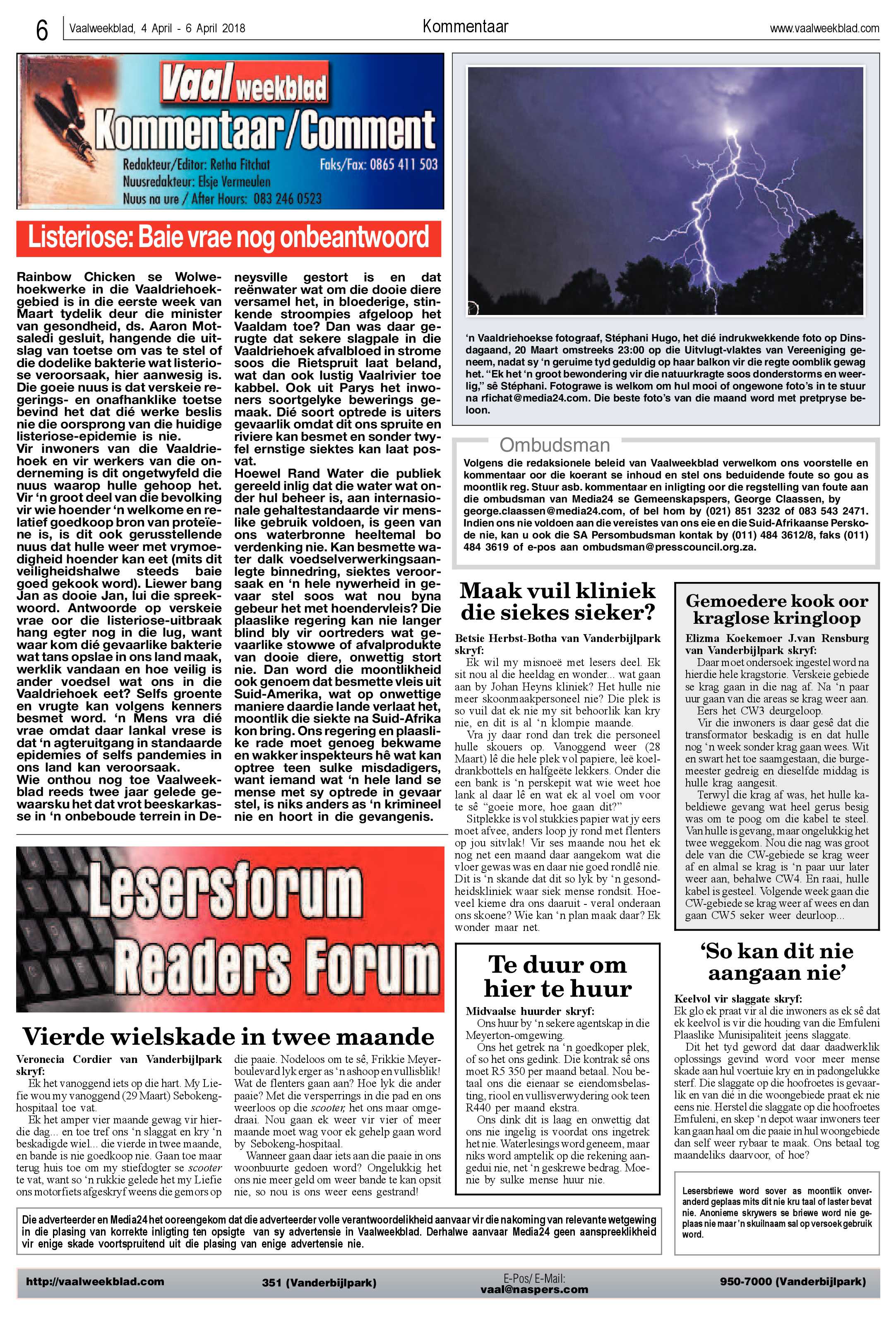 Vaalweekblad 4 – 6 April 2018 page 6