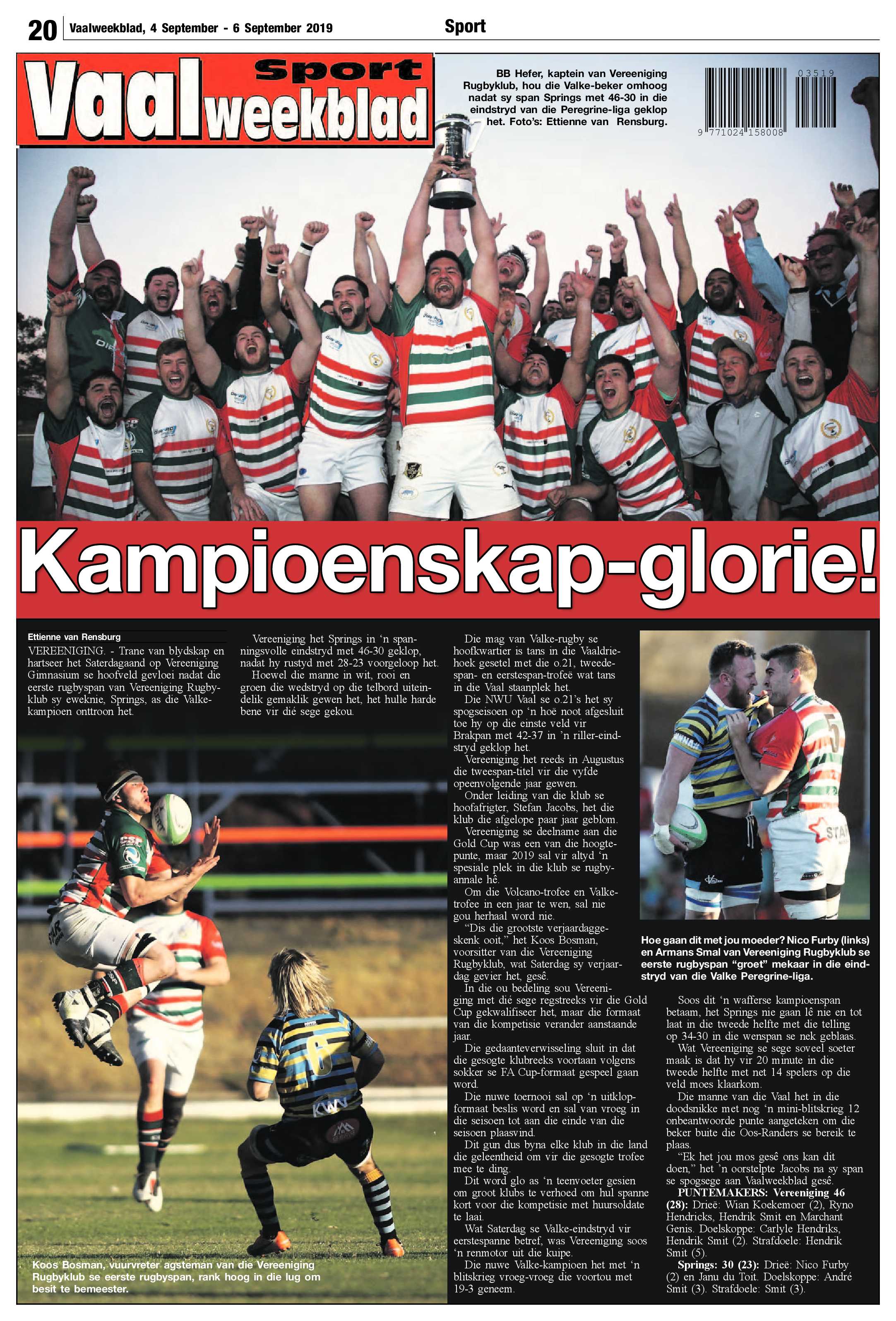 Vaalweekblad 4 – 6 September 2019 page 20