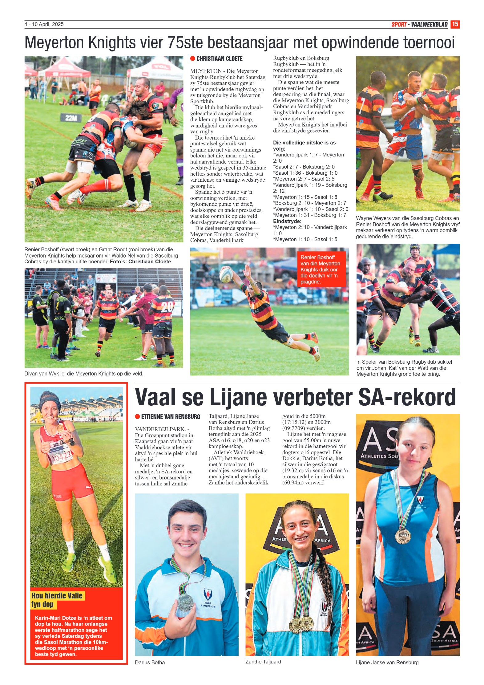Vaalweekblad 4 – 10 April, 2025 page 15