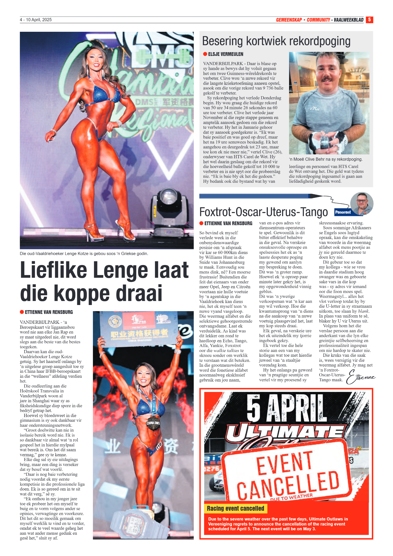 Vaalweekblad 4 – 10 April, 2025 page 5