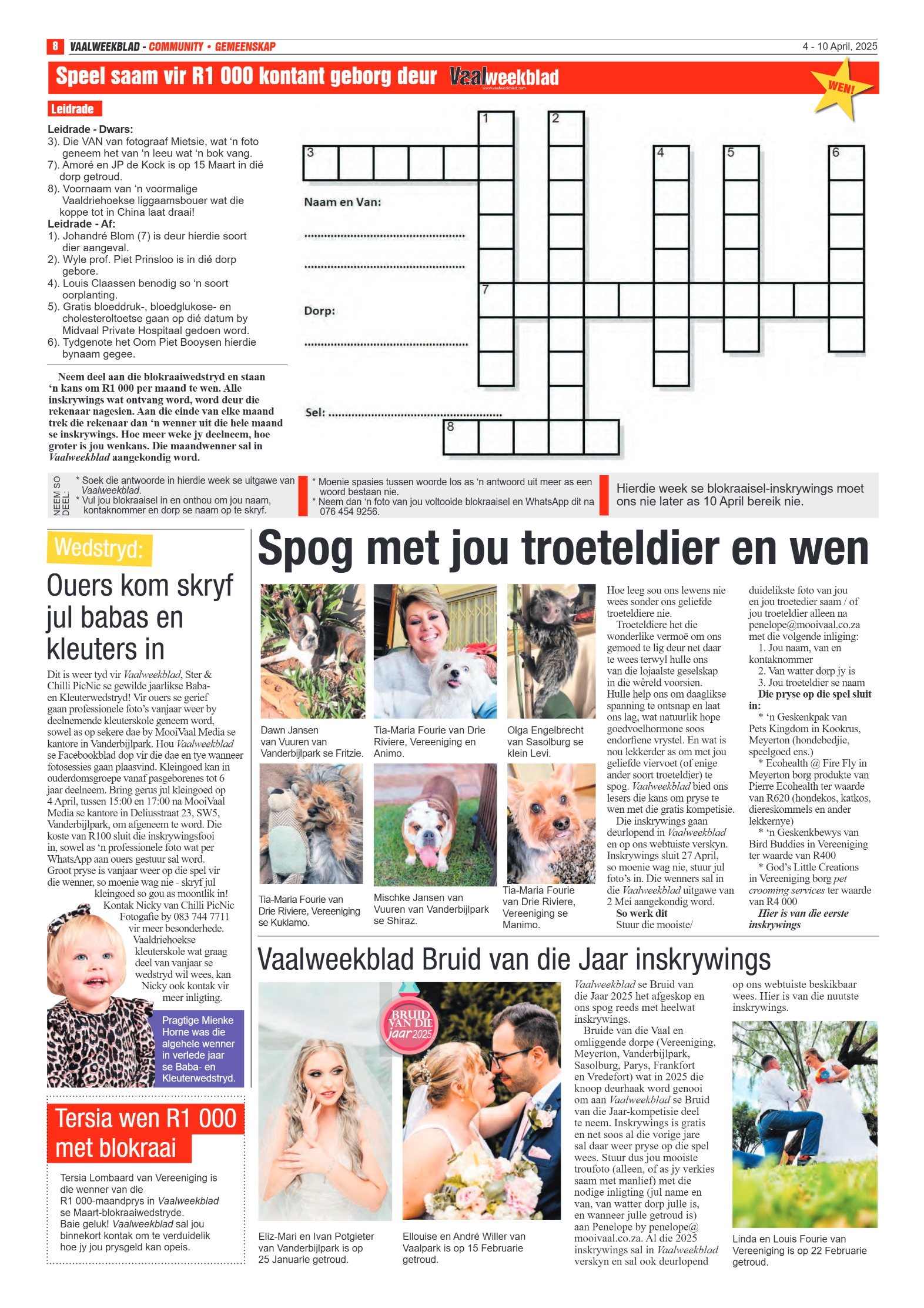 Vaalweekblad 4 – 10 April, 2025 page 8