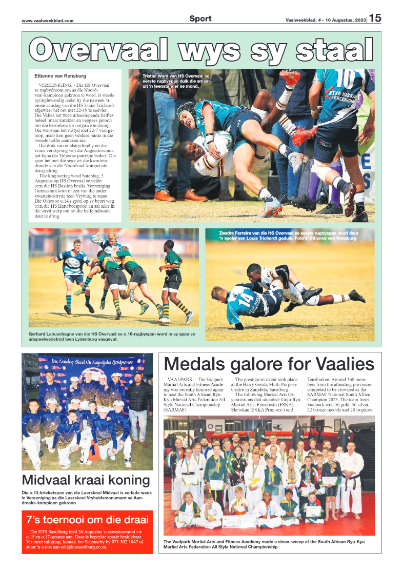 Vaalweekblad, 4 – 10 Augustus, 2023 page 15
