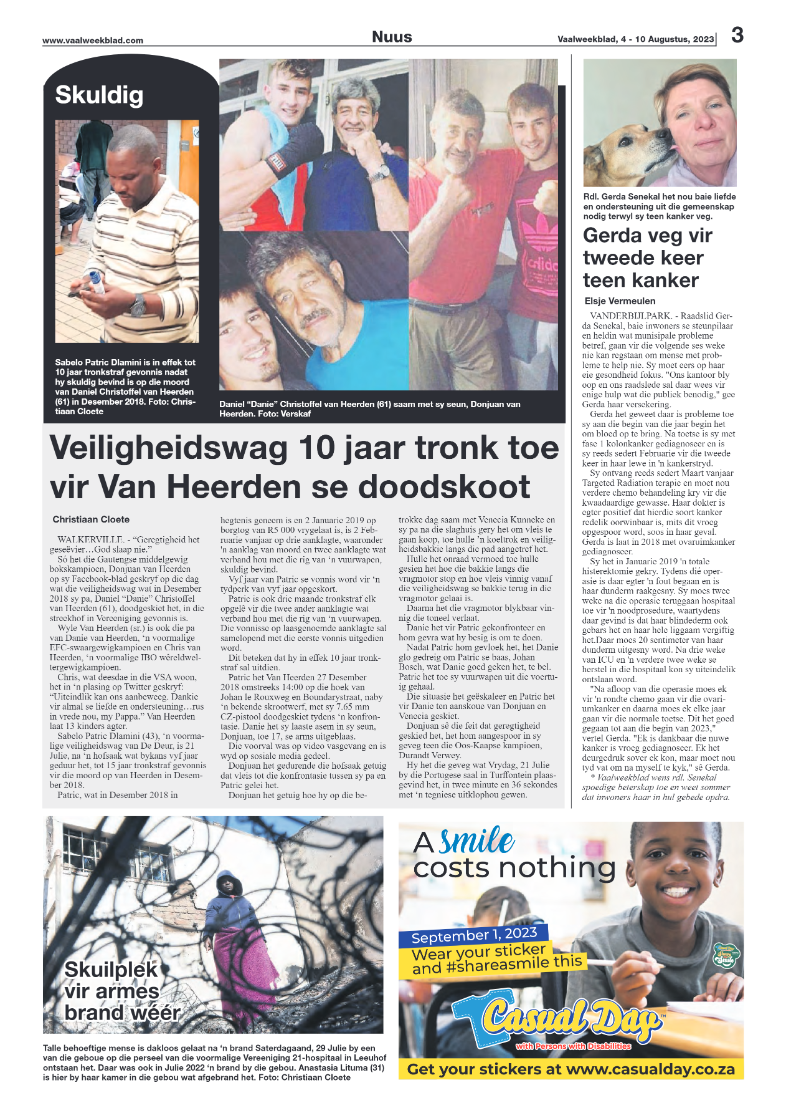 Vaalweekblad, 4 – 10 Augustus, 2023 page 3