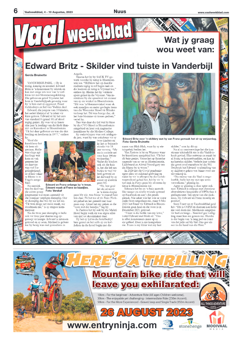 Vaalweekblad, 4 – 10 Augustus, 2023 page 6