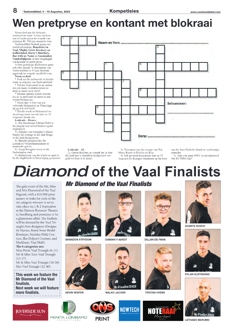 Vaalweekblad, 4 – 10 Augustus, 2023 page 8