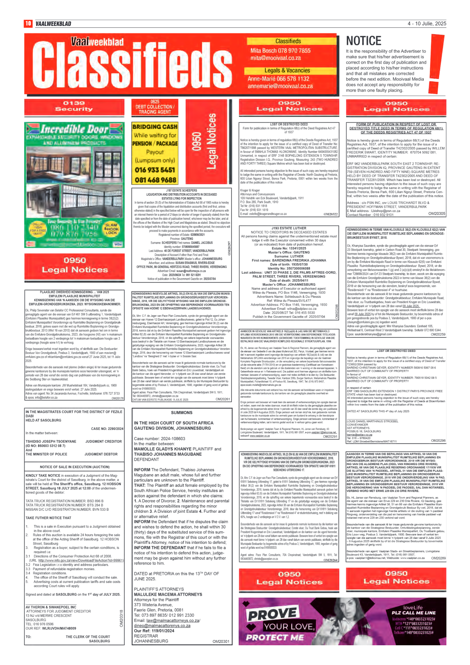 Vaalweekblad 4 – 10 Julie, 2025 page 10