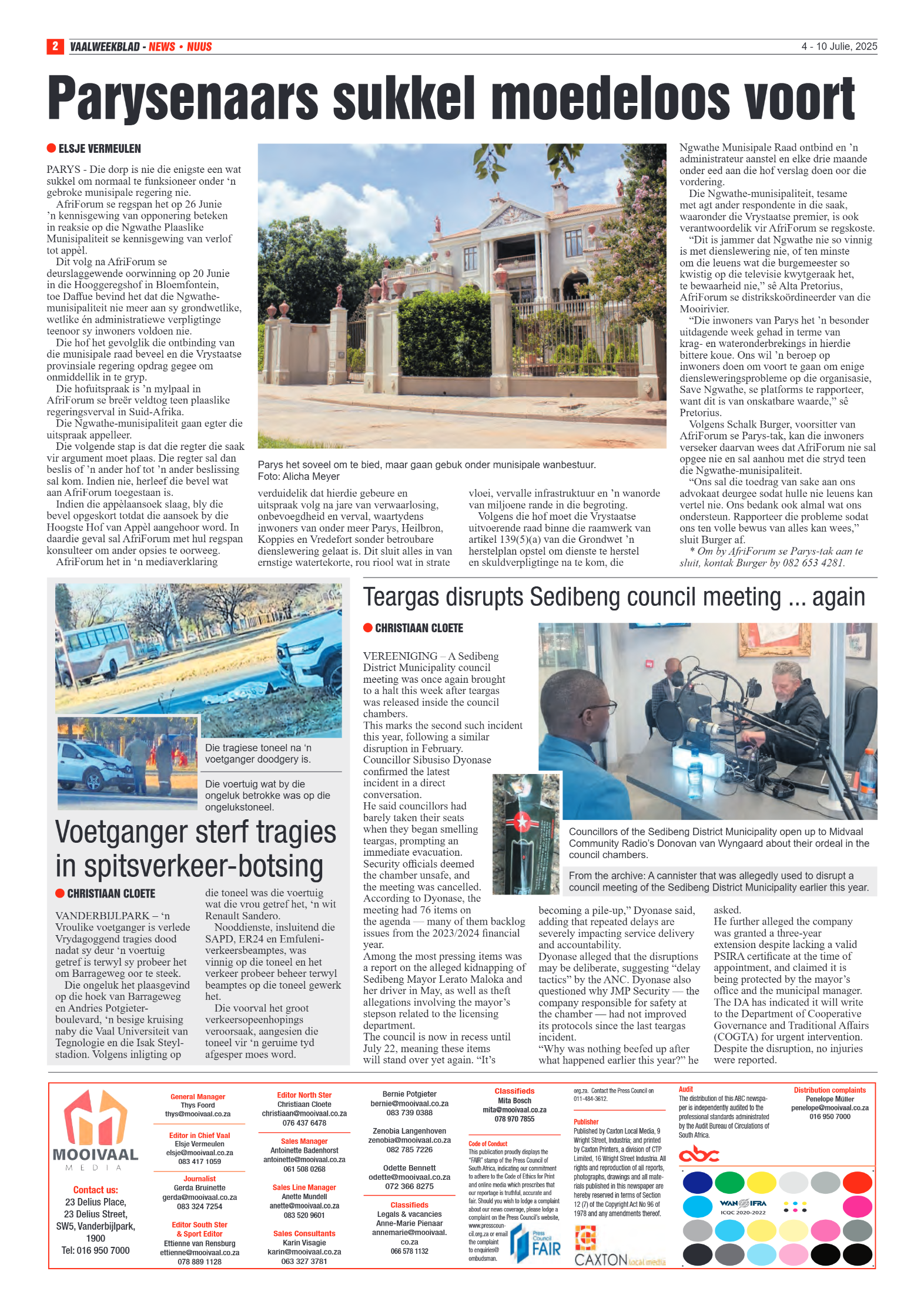 Vaalweekblad 4 – 10 Julie, 2025 page 2