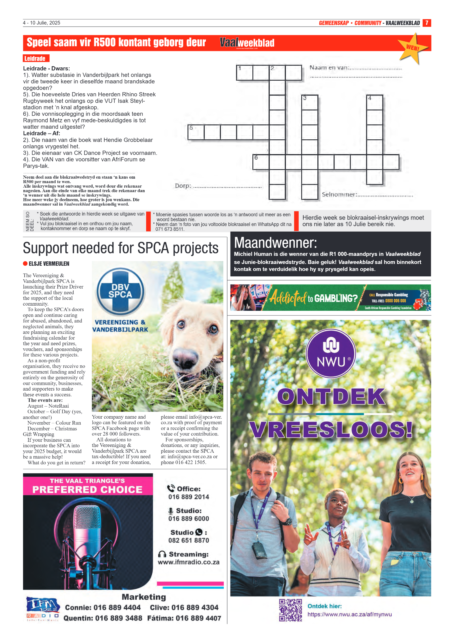 Vaalweekblad 4 – 10 Julie, 2025 page 7