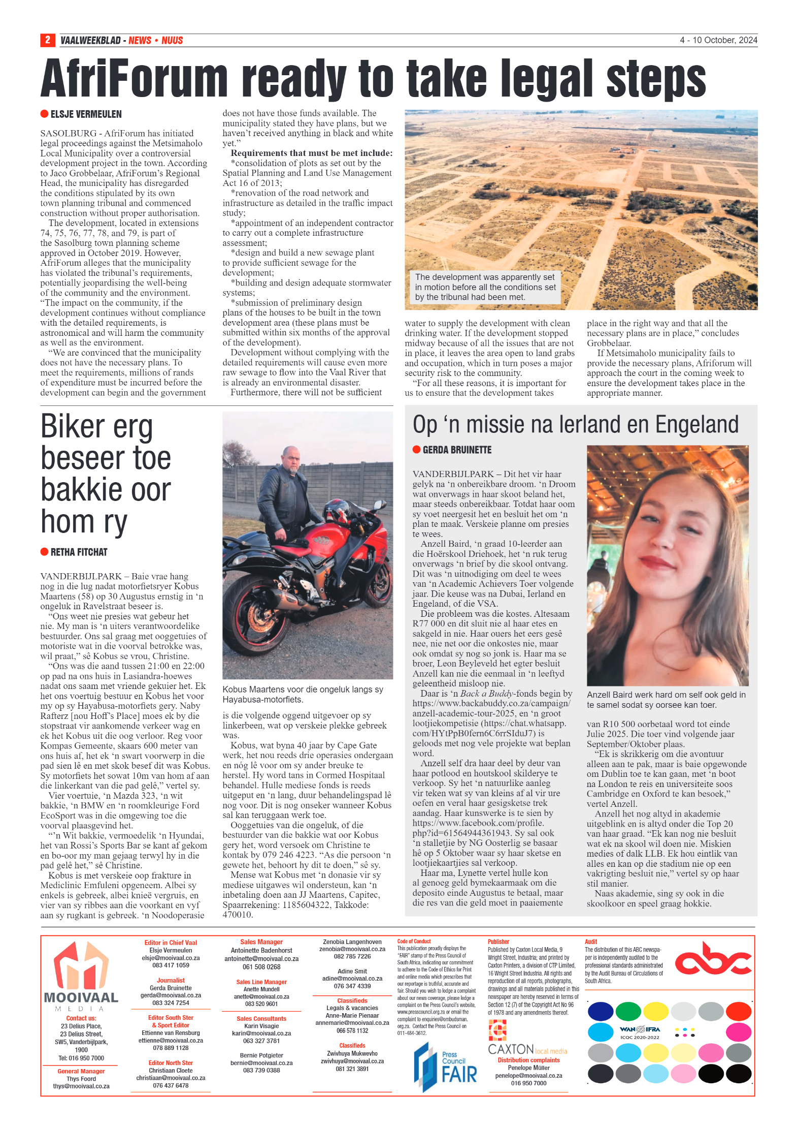 Vaalweekblad – 4 – 10 October, 2024 page 2