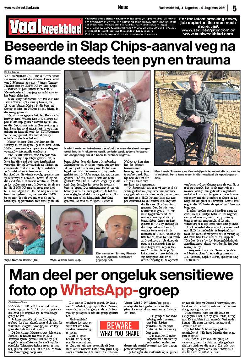 Vaalweekblad 4 Augustus – 6 Augustus 2021 page 5