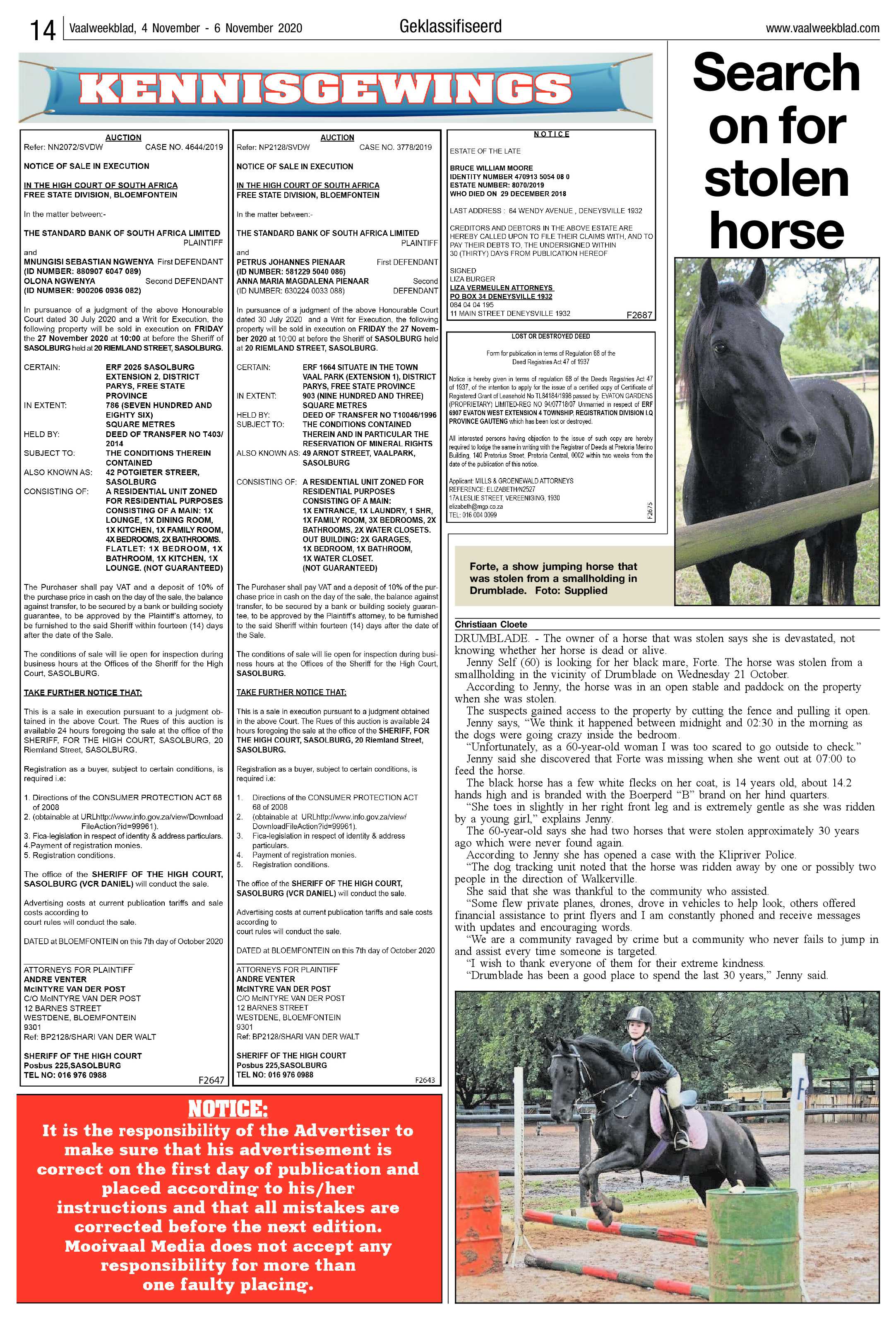Vaalweekblad 4 November – 6 November 2020 page 14