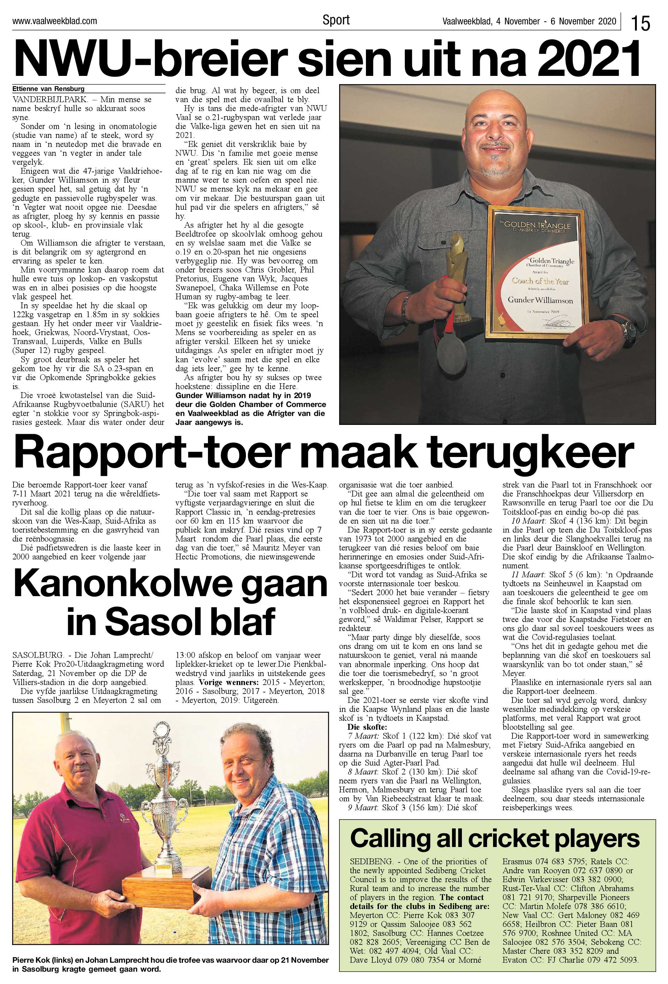Vaalweekblad 4 November – 6 November 2020 page 15