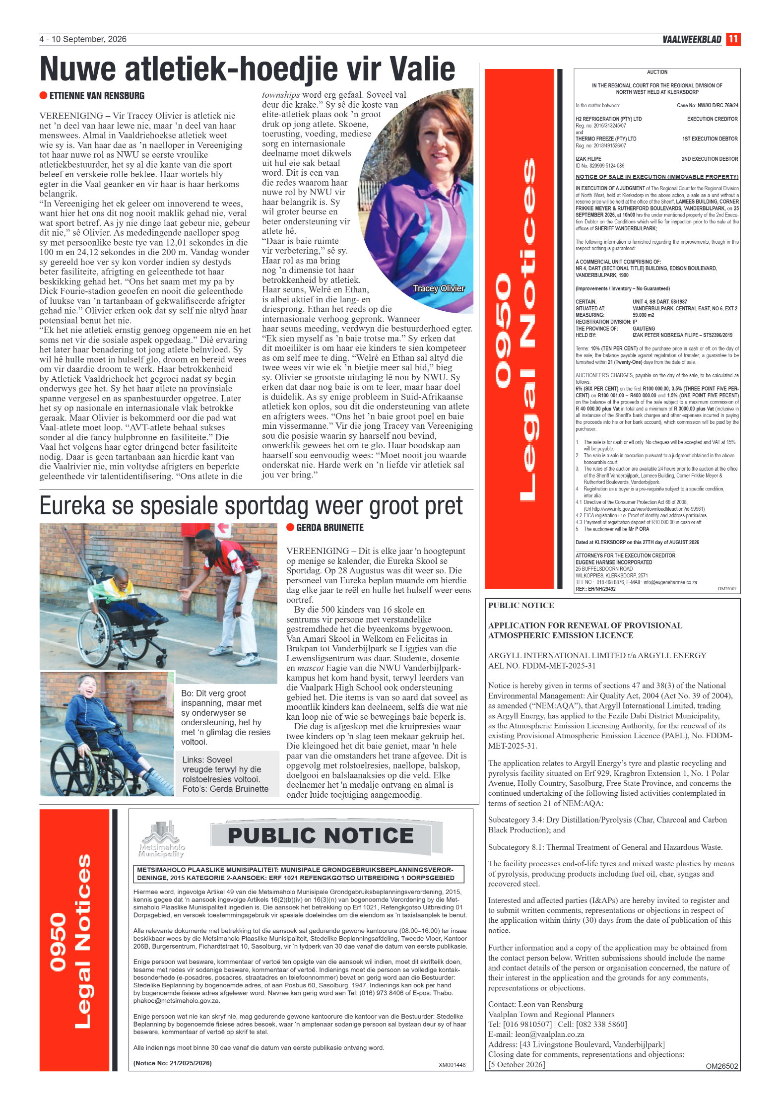 Vaalweekblad – 4 September 2026 page 11