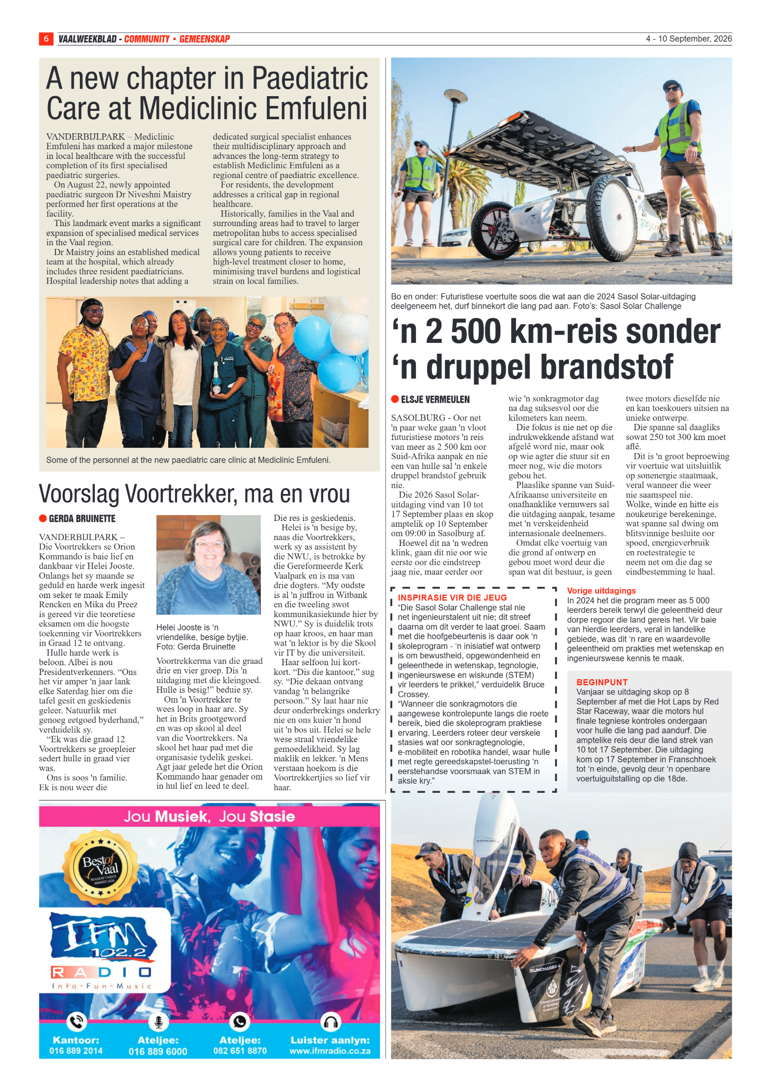Vaalweekblad – 4 September 2026 page 6