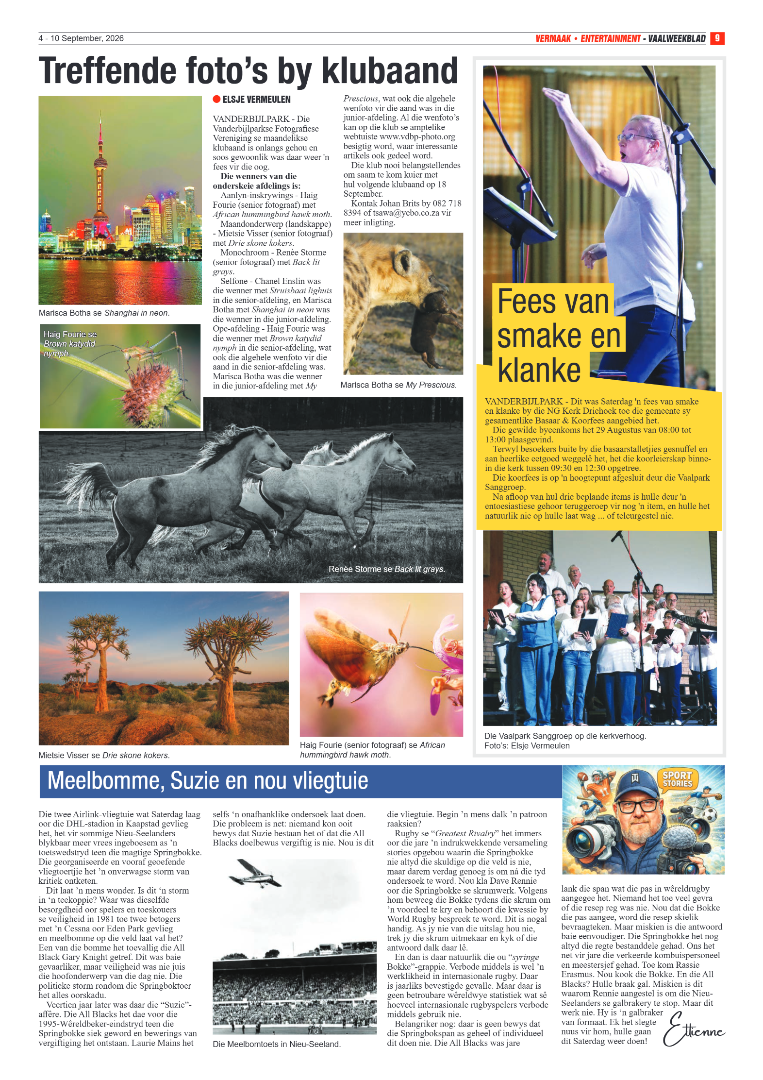 Vaalweekblad – 4 September 2026 page 9