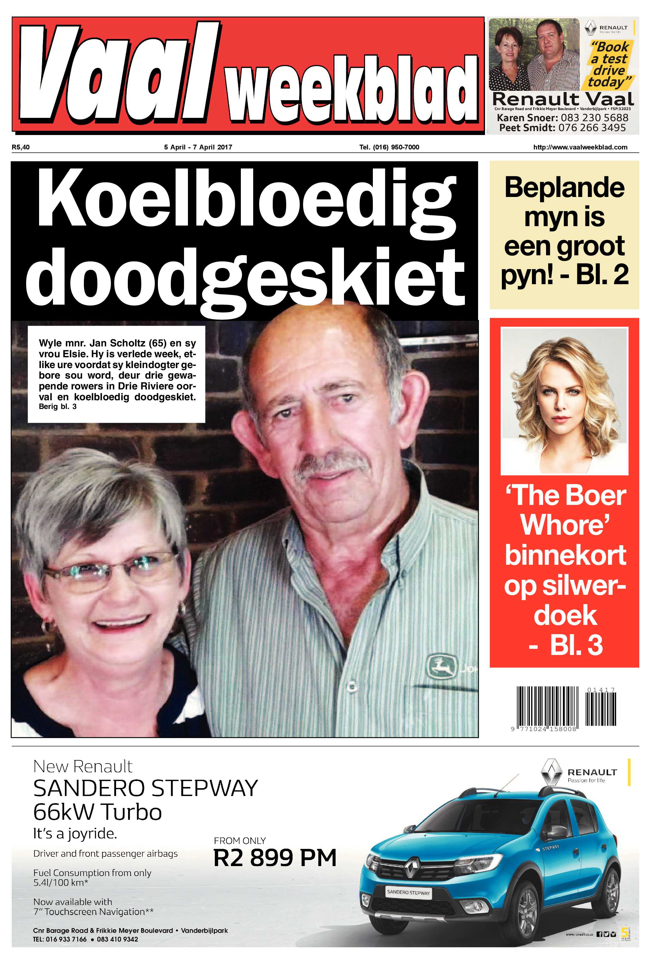 Vaalweekblad 5 – 7 April 2017 page 1