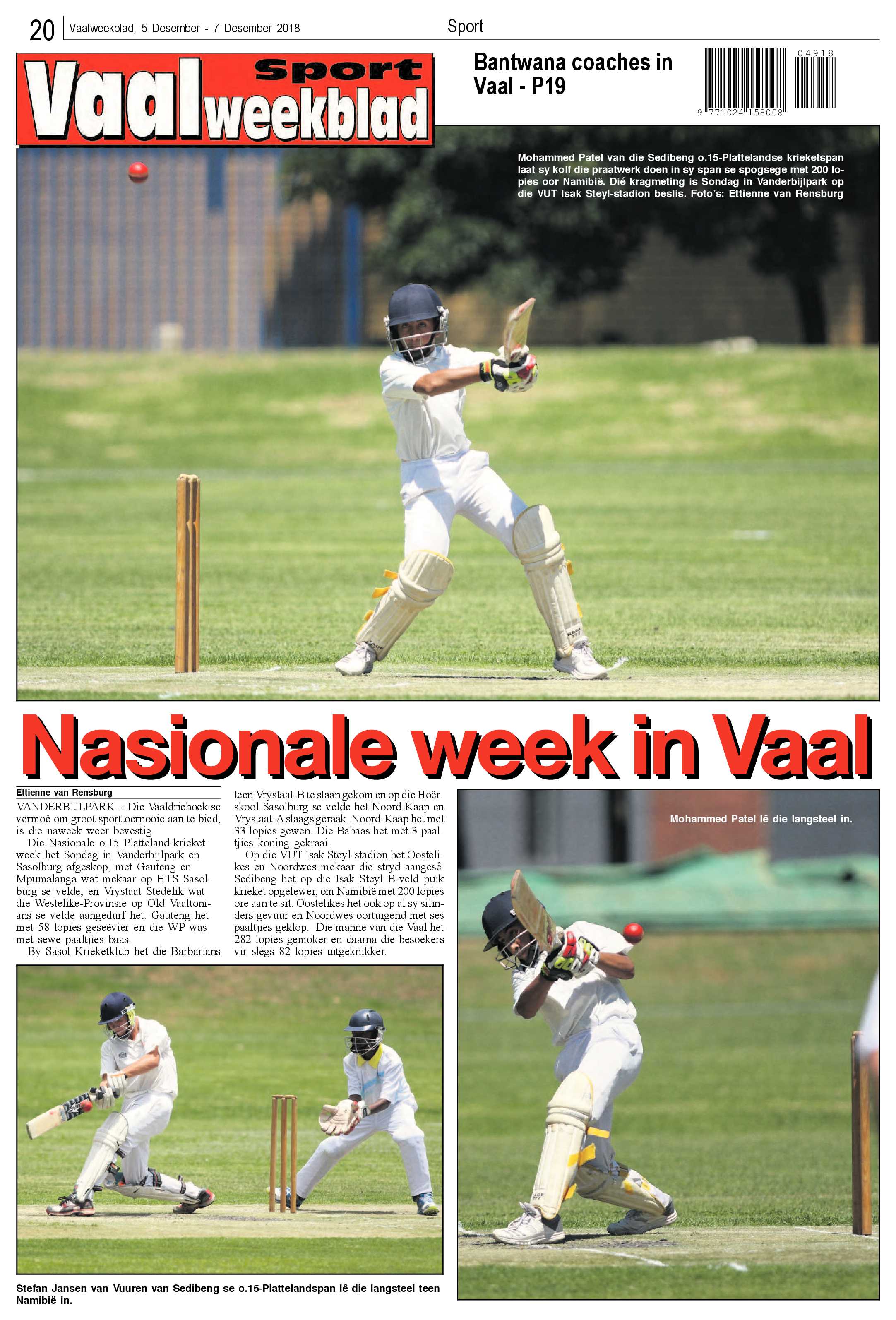 Vaalweekblad 5 – 7 Desember 2018 page 20
