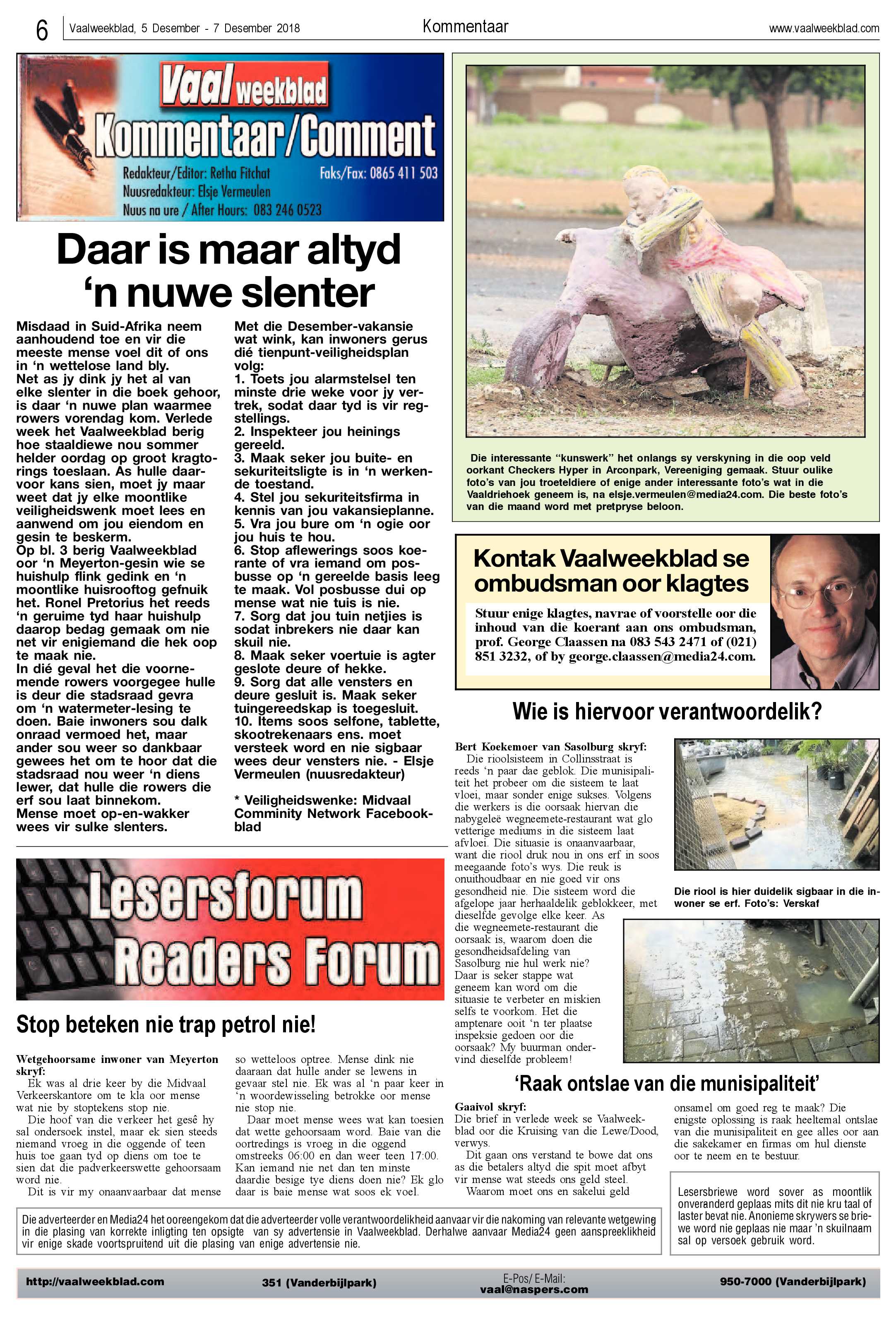 Vaalweekblad 5 – 7 Desember 2018 page 6