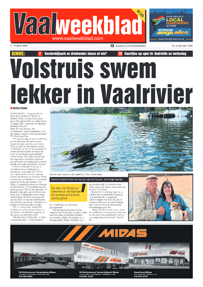 Vaalweekblad 5 – 11 April, 2024 page 1