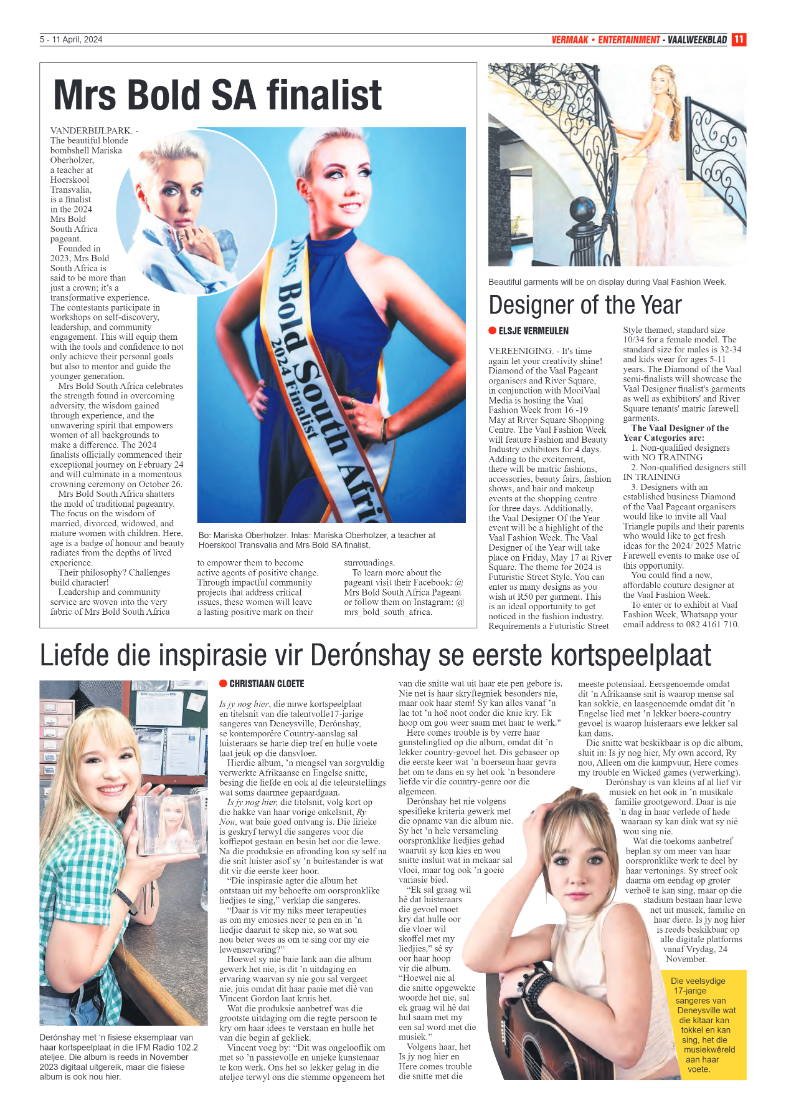 Vaalweekblad 5 – 11 April, 2024 page 11