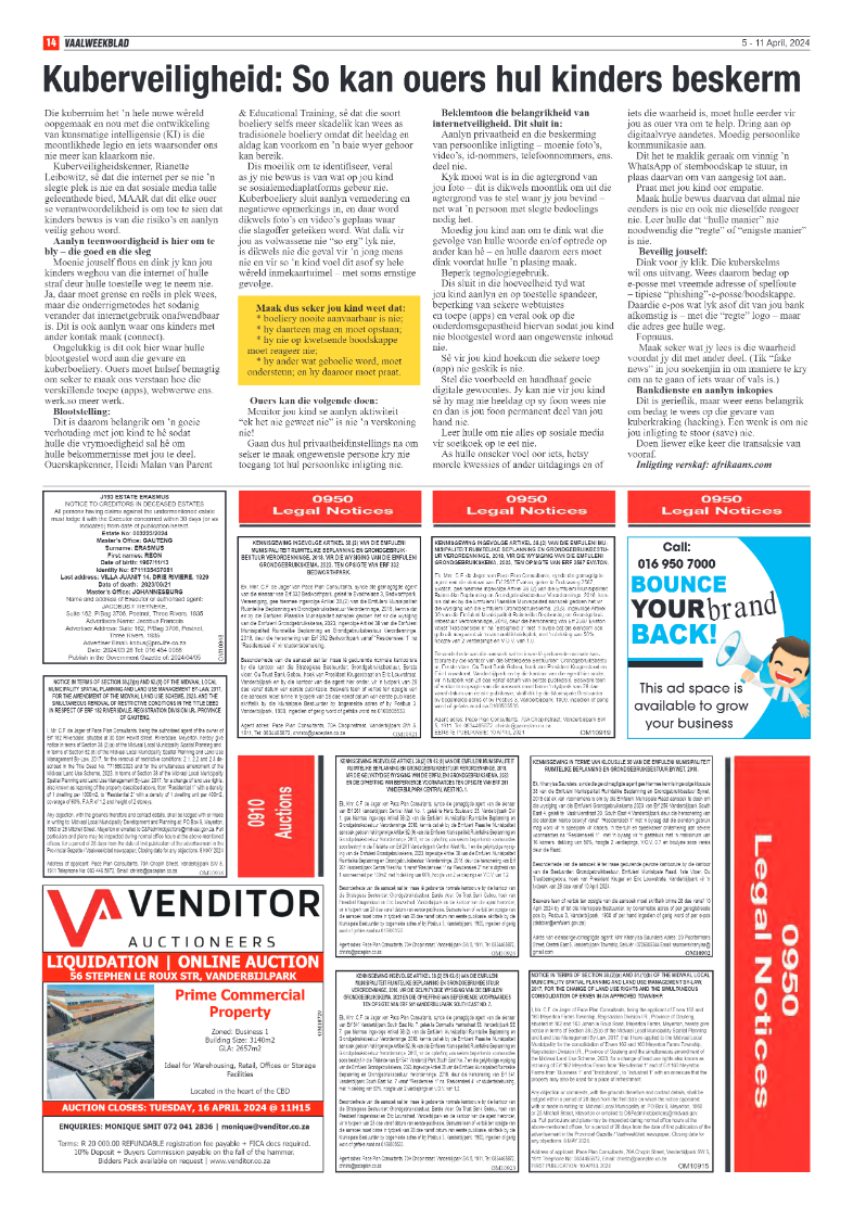 Vaalweekblad 5 – 11 April, 2024 page 14