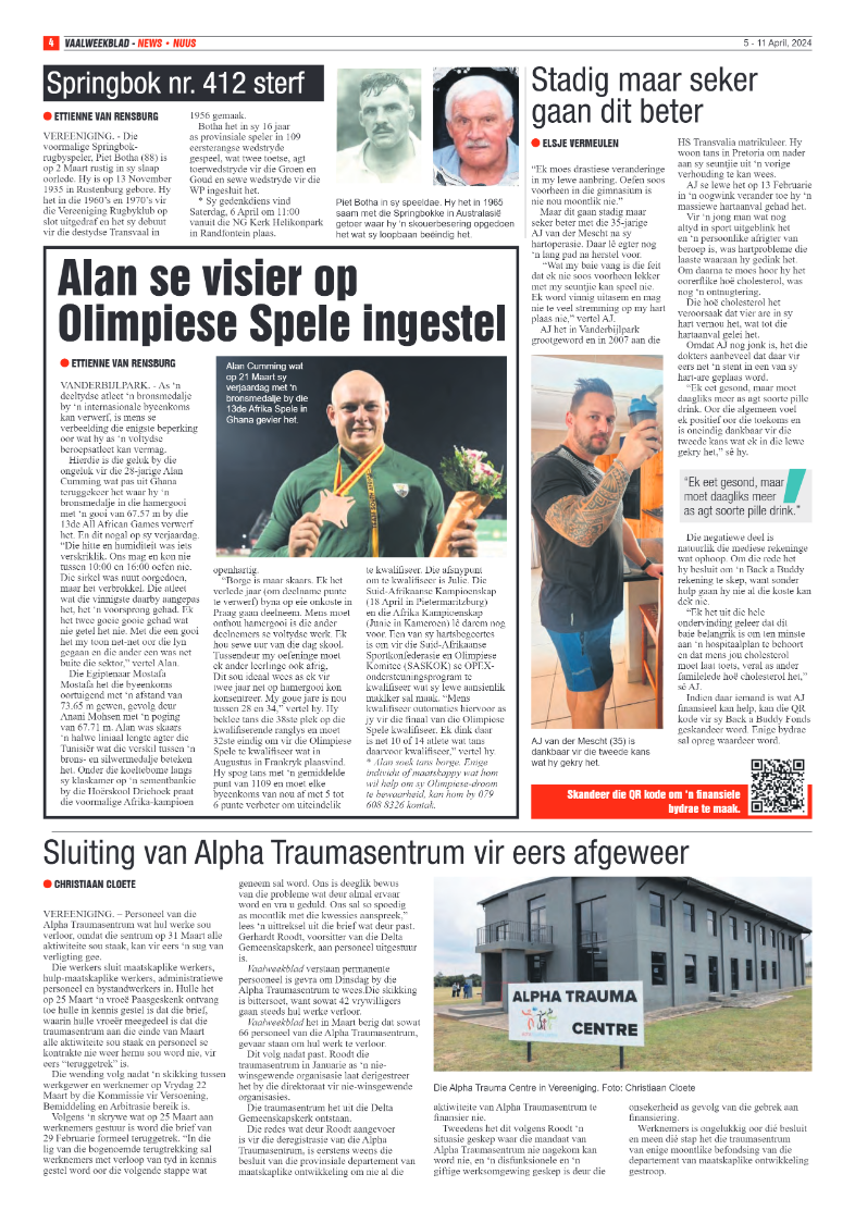 Vaalweekblad 5 – 11 April, 2024 page 4