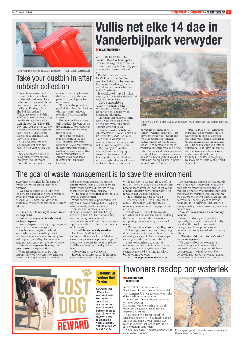 Vaalweekblad 5 – 11 April, 2024 page 5