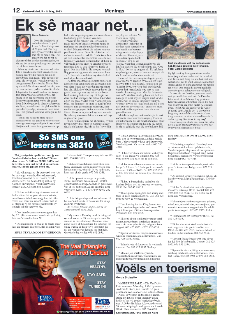 Vaalweekblad, 5 – 11 May, 2023 page 12