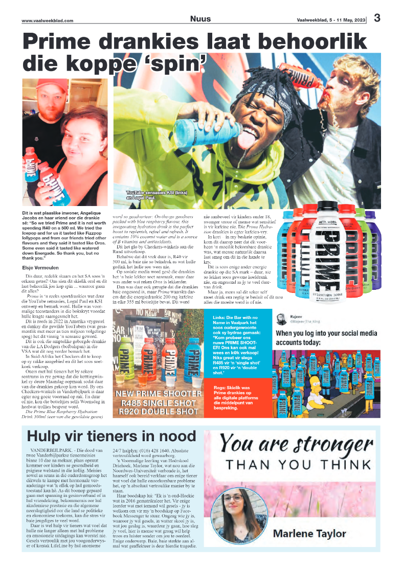 Vaalweekblad, 5 – 11 May, 2023 page 3