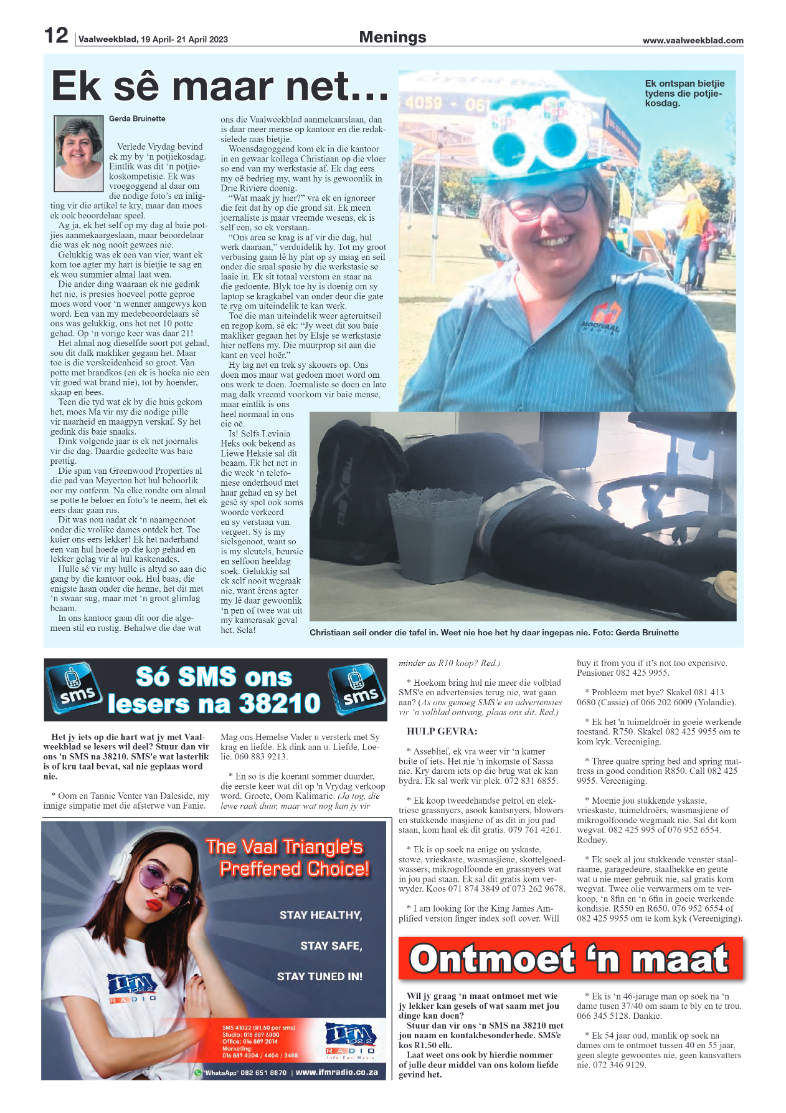 Vaalweekblad, 5 April- 7 April 2023 page 12