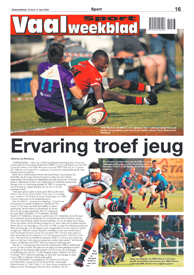 Vaalweekblad, 5 April- 7 April 2023 page 16