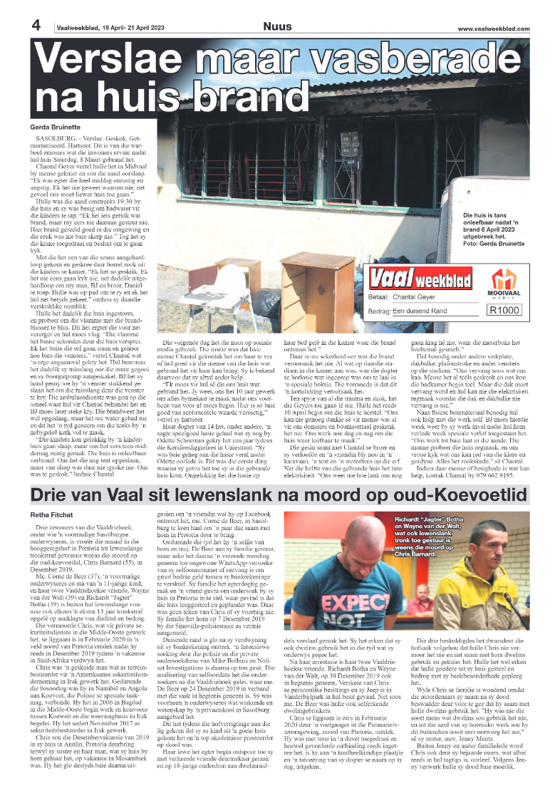 Vaalweekblad, 5 April- 7 April 2023 page 4