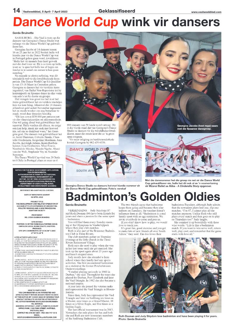 Vaalweekblad, 5 April- 7 April 2023 page 14