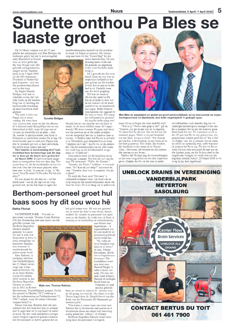 Vaalweekblad, 5 April- 7 April 2023 page 5