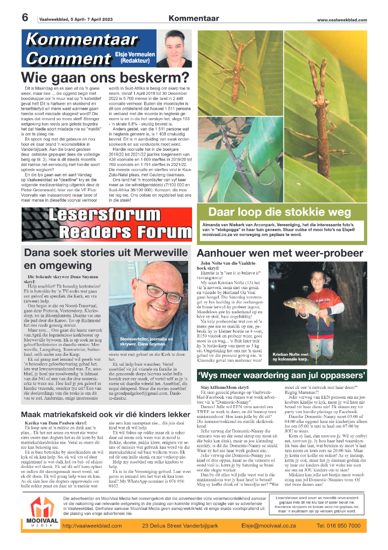 Vaalweekblad, 5 April- 7 April 2023 page 6