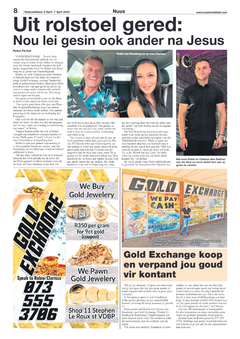Vaalweekblad, 5 April- 7 April 2023 page 8
