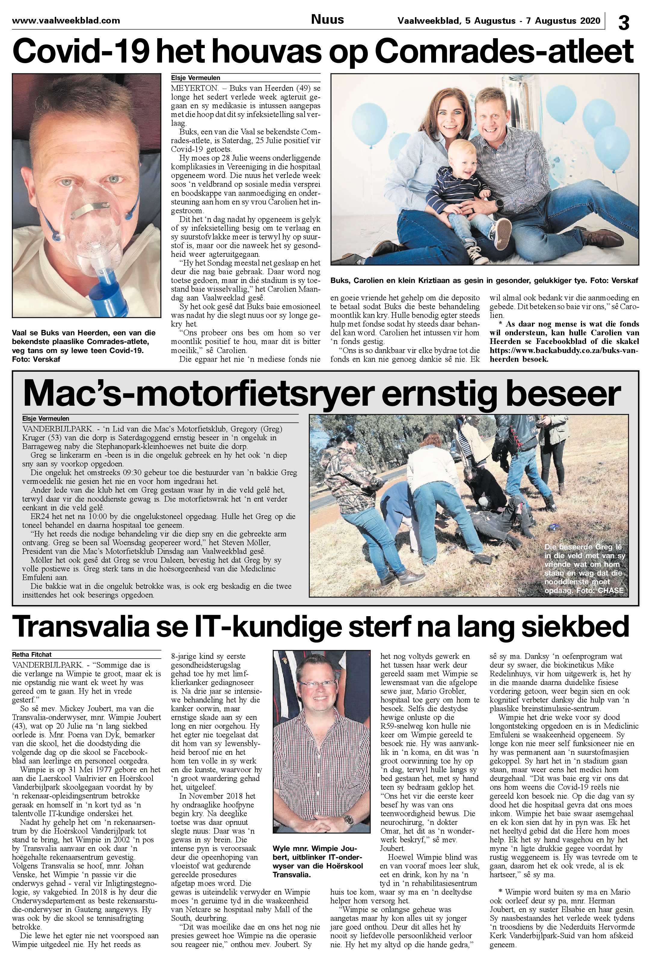 Vaalweekblad 5 Augustus – 7 Augustus 2020 page 3
