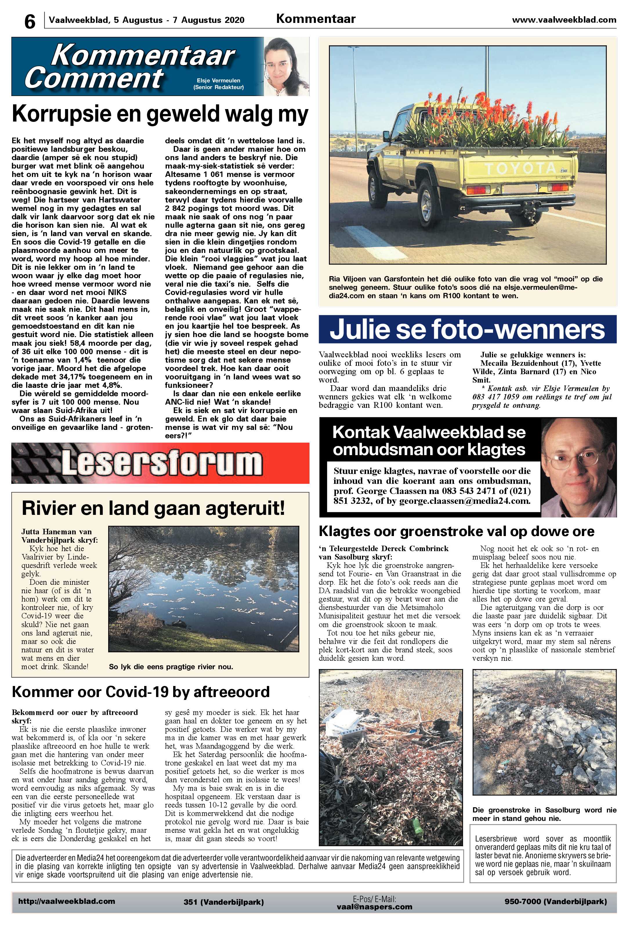 Vaalweekblad 5 Augustus – 7 Augustus 2020 page 6