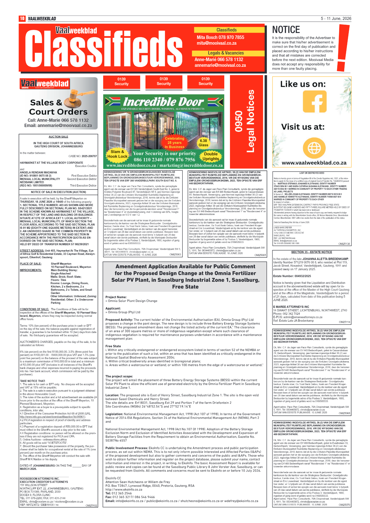 Vaalweekblad – 5 Junie 2026 page 10