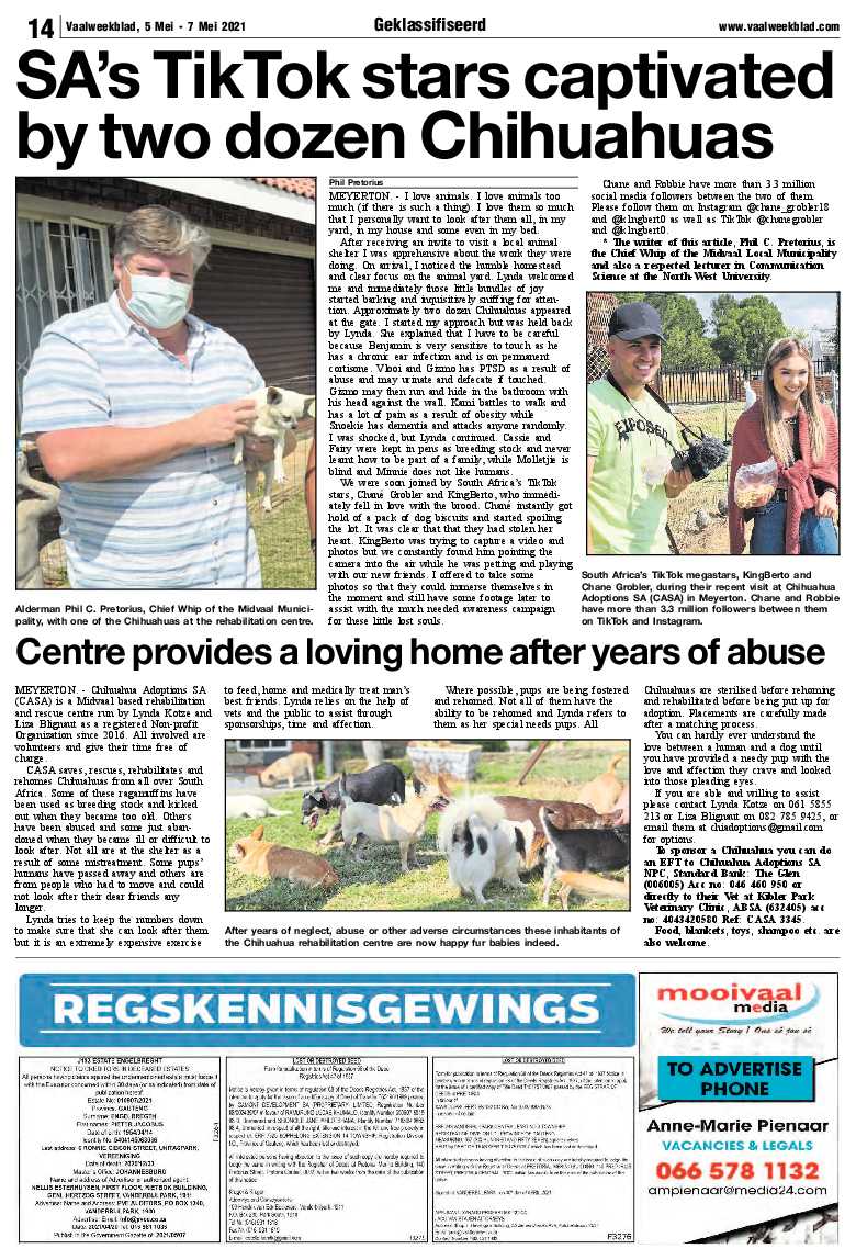 Vaalweekblad, 5 Mei – 7 Mei 2021 page 14