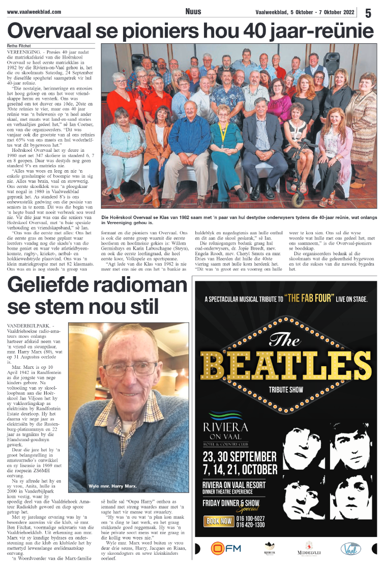 Vaalweekblad, 5 Oktober – 7 Oktober 2022 page 5
