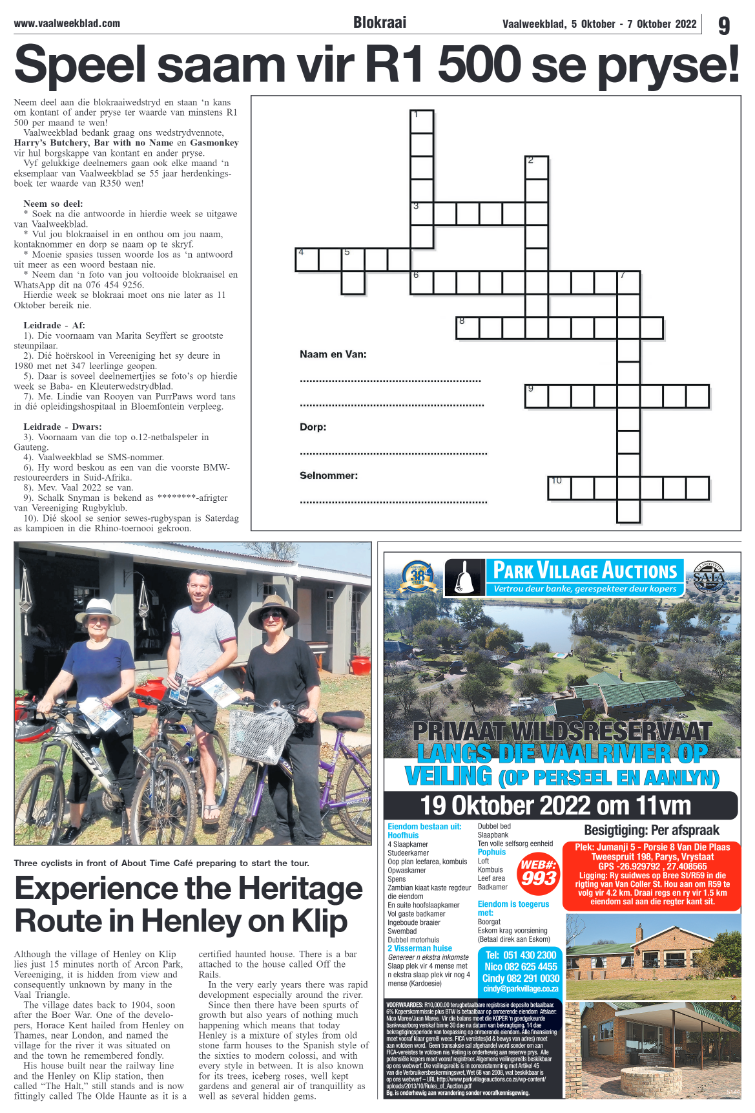 Vaalweekblad, 5 Oktober – 7 Oktober 2022 page 9