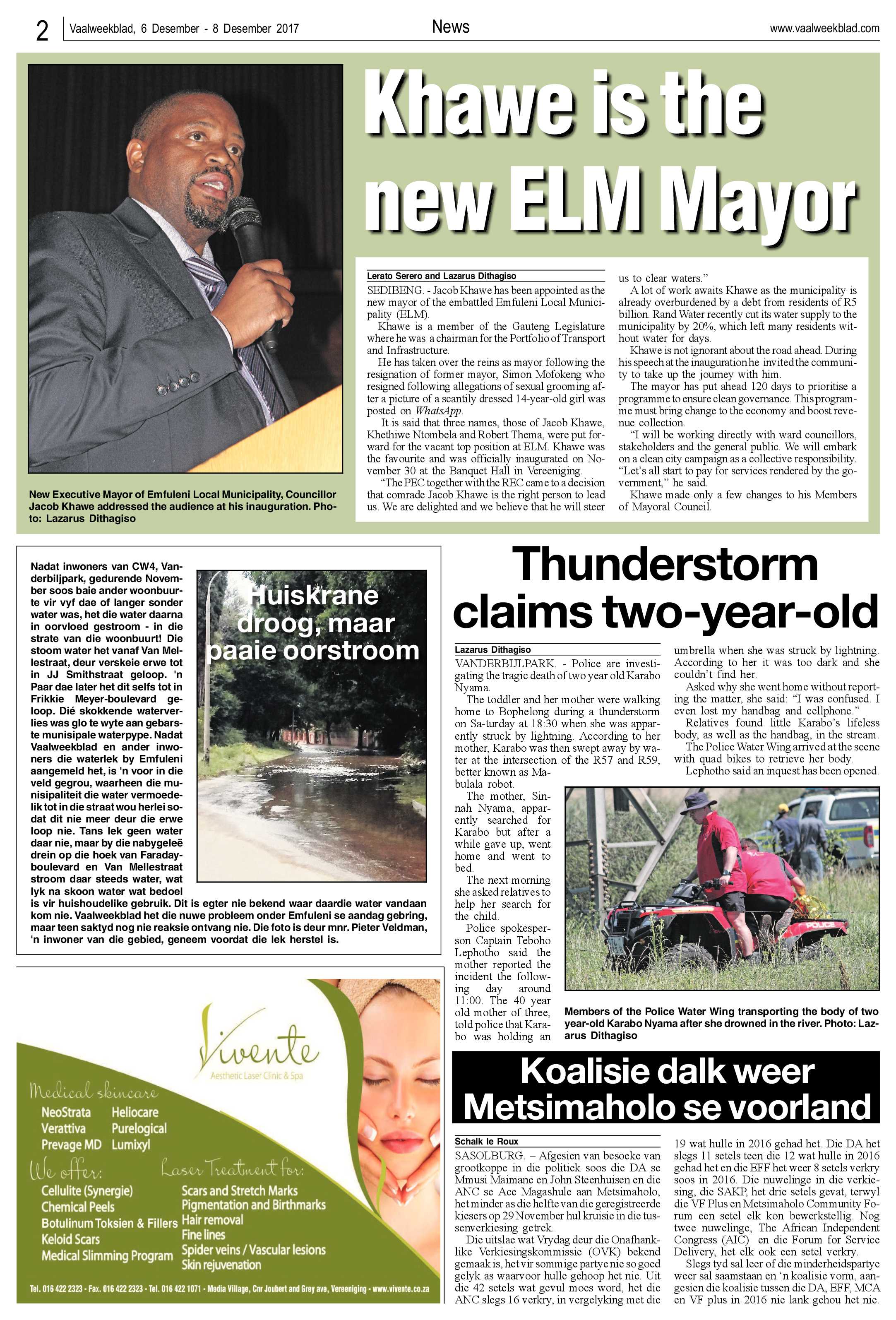 Vaalweekblad 6 – 8 Desember 2017 page 2