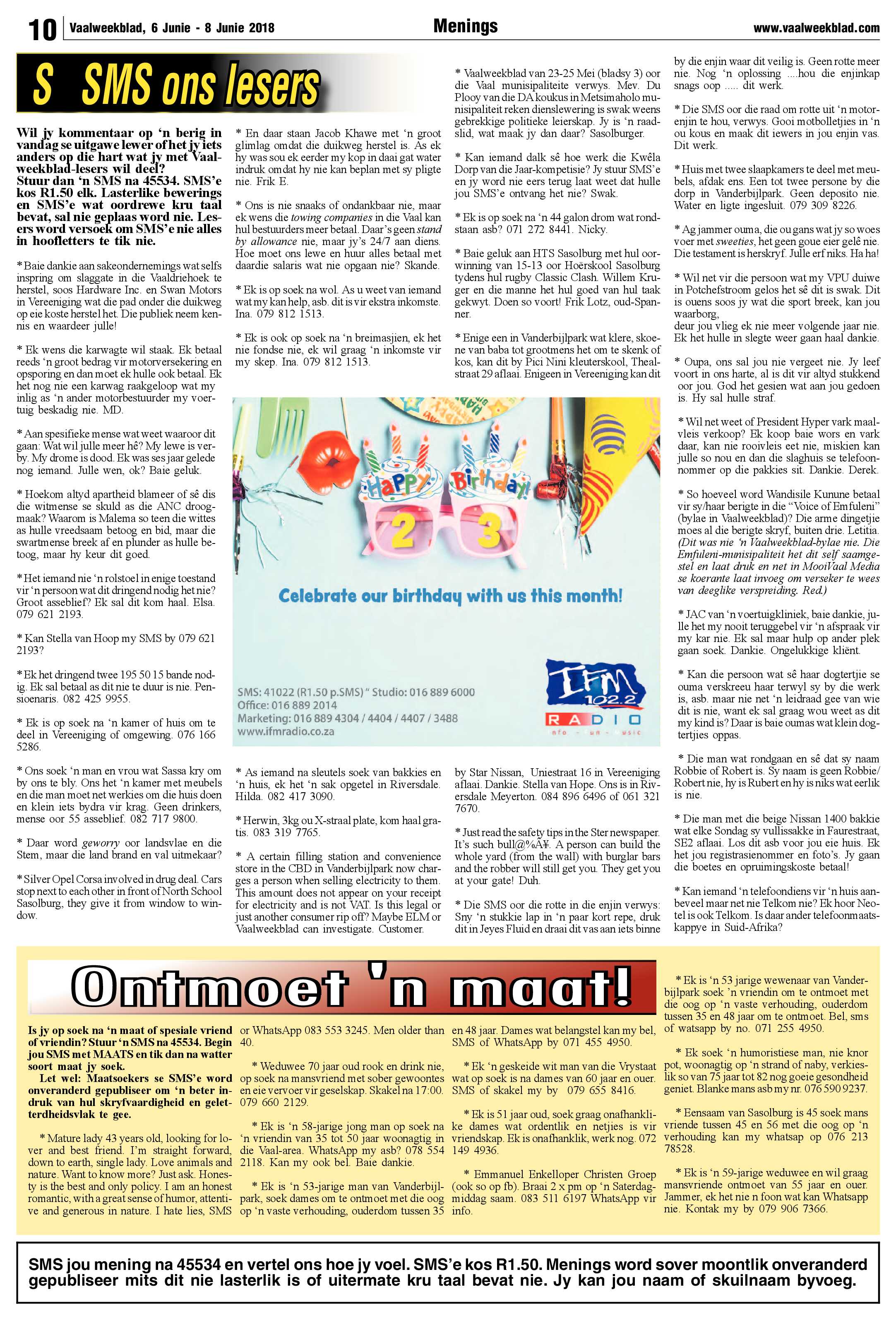 Vaalweekblad 6 – 8 Junie 2018 page 10