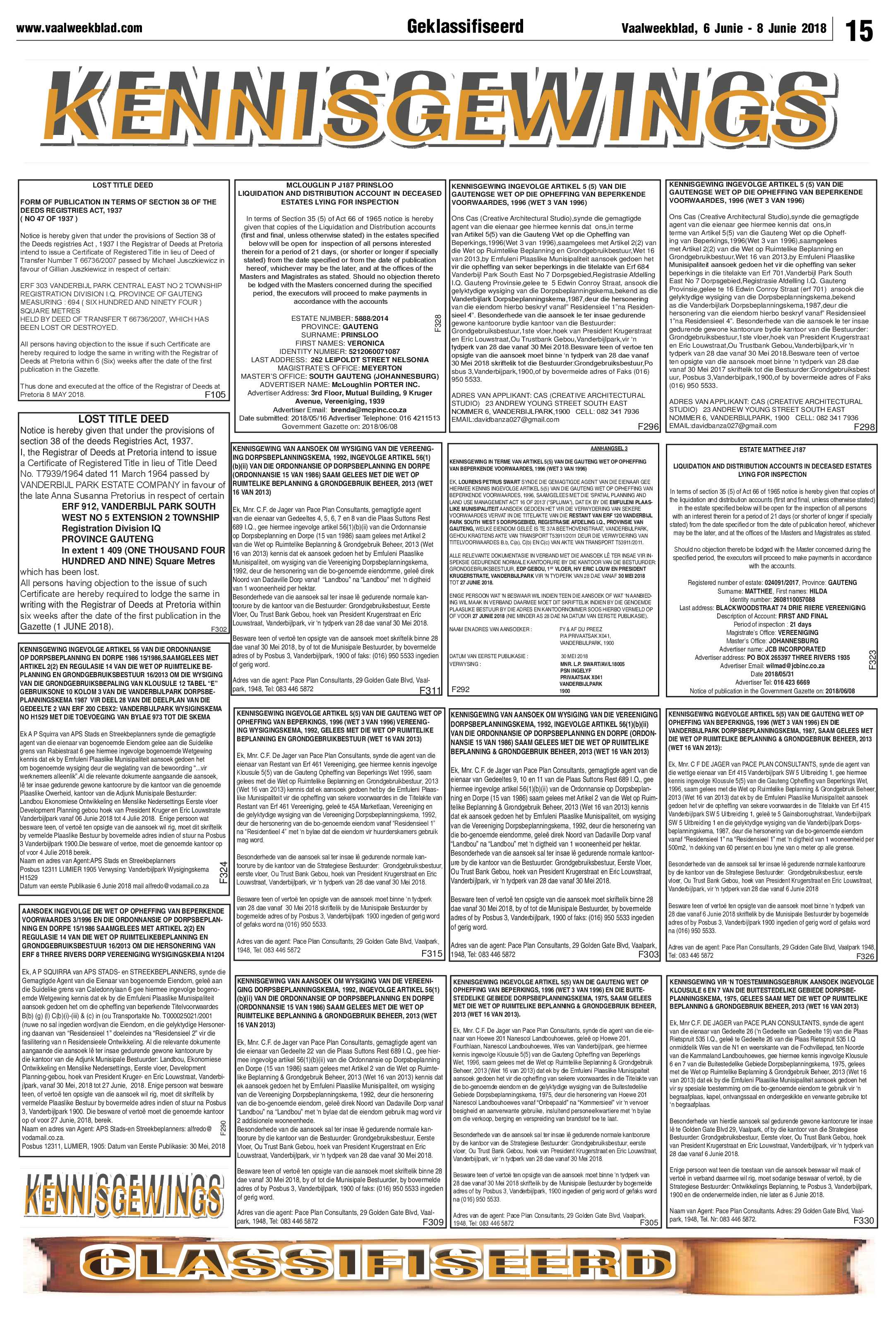 Vaalweekblad 6 – 8 Junie 2018 page 15